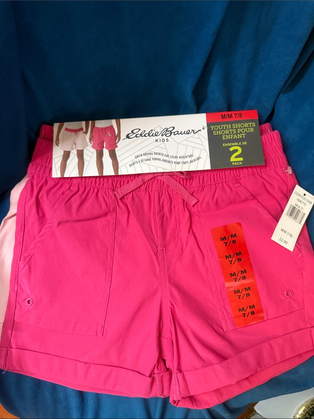 NWT Eddie Bauer Kids Pink Active Shorts medium 
Size 7/8